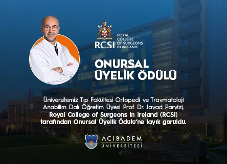 Onursal Üyelik Ödülü - Dr. Javad Parvizi