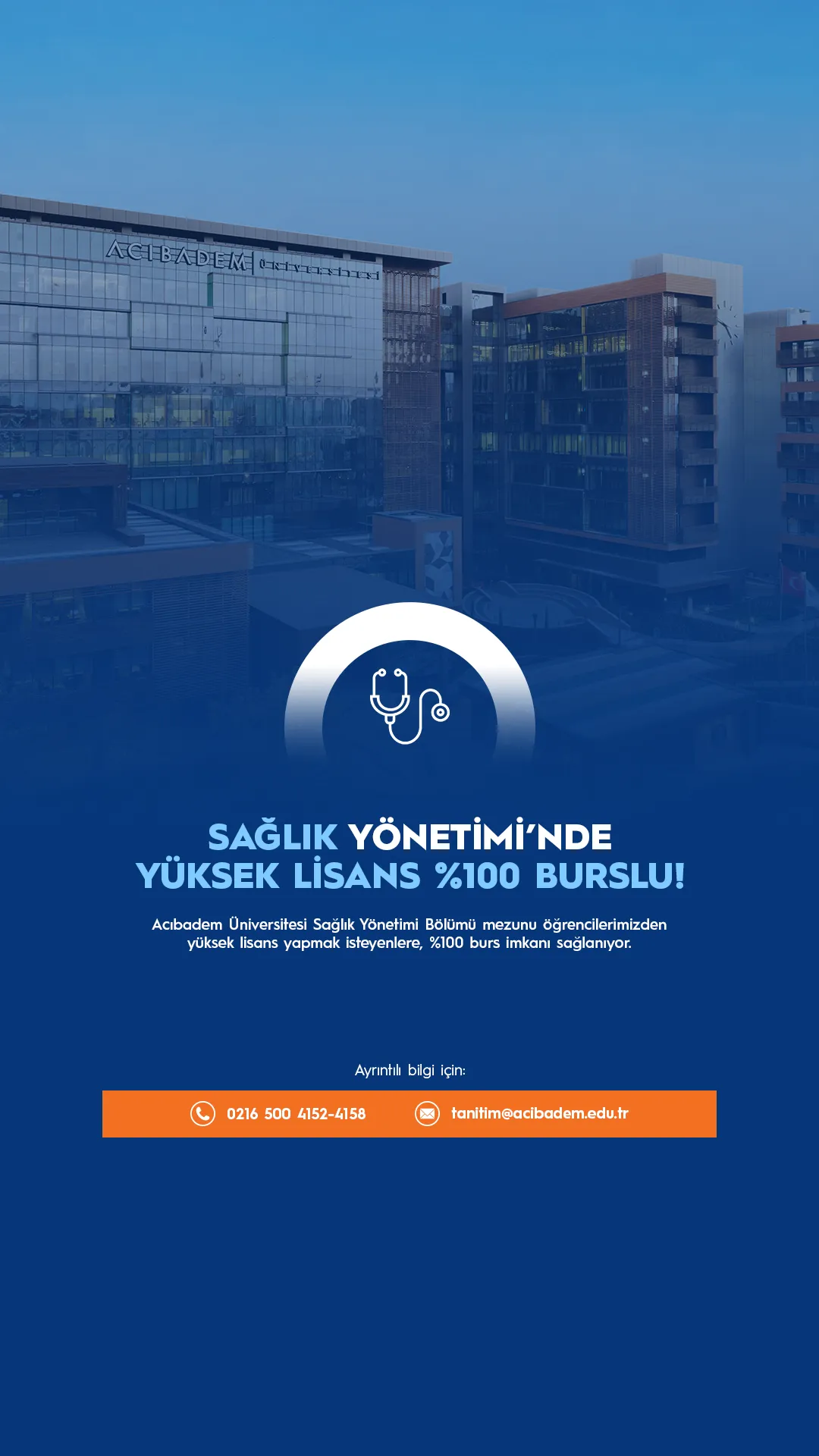 Sağlık Yönetiminde Yüksek Lisans Burs