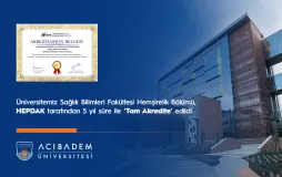 Hemşirelik Bölümü 5 Yıl Süreyle Tam Akredite Edildi! 