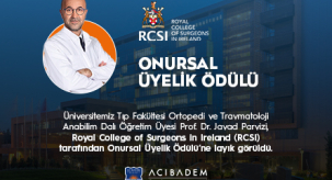 Onursal Üyelik Ödülü - Dr. Javad Parvizi